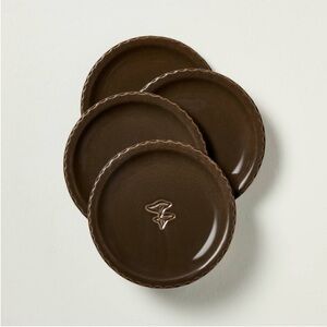 Set of 4 Mushroom Ceramic Appetizer Plates from Hearth & Hand™ with Magnolia